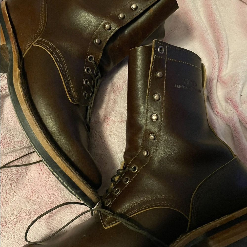 Classic Brown Leather Lace-Up Boots